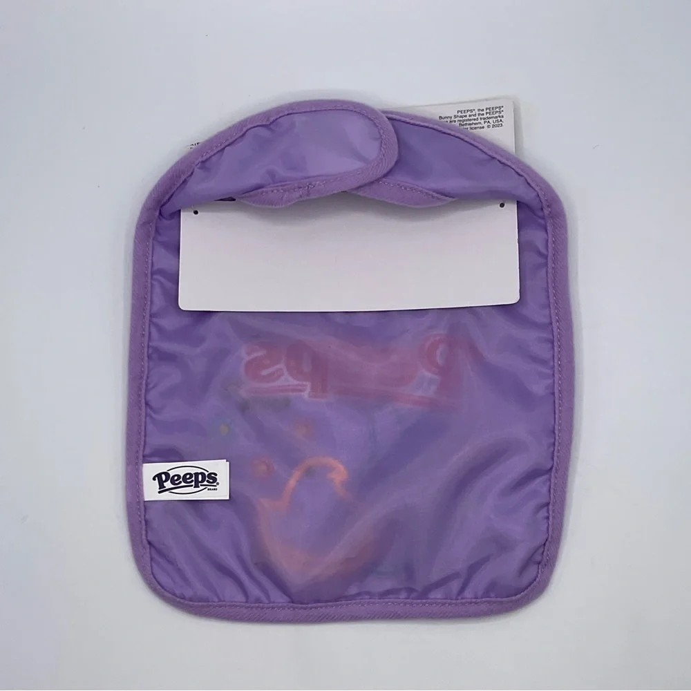 PEEPS Easter Baby Bib Soft Velour Purple Spring Flower 2023 Basket Gift Dan Dee